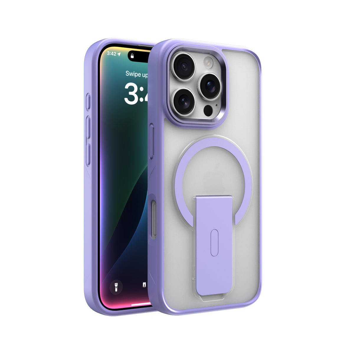 Funda CLICK Latch Series para iPhone 16 Pro - Morado transparente