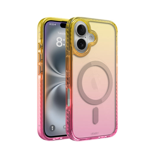 CLICK Clear Ombre MagSafe iPhone 16 Case - Yellow & Pink